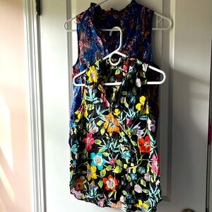 2 J Crew sleeveless cotton shirts size 6